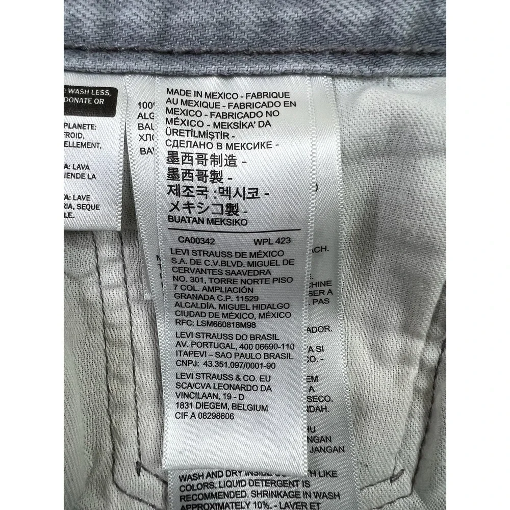 Levis‎ 501 Jeans Mens 40x32 (Fits 38x29) Gray Button Fly Denim Straight Leg